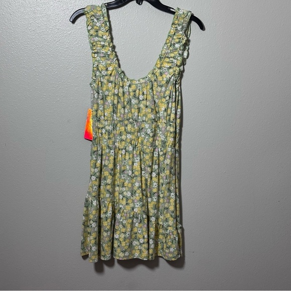 Derek‎ Heart Women Yellow/Green Floral Summer Dress Size Small. - Picture 6 of 9